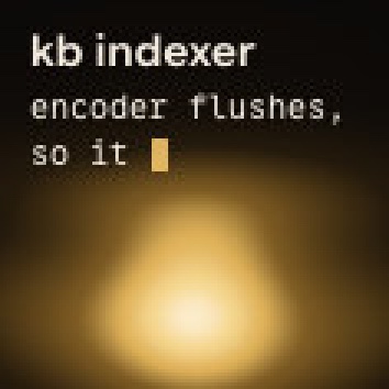 Key: kb indexer, writing text