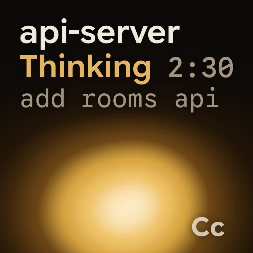 A keypad key showing a Claude Code session thinking